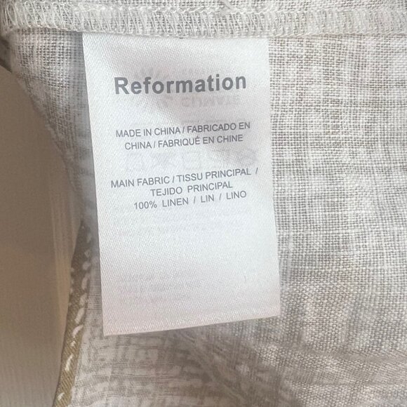 Reformation NWOT Baker Linen Skirt Size 4 - Picture 3 of 6